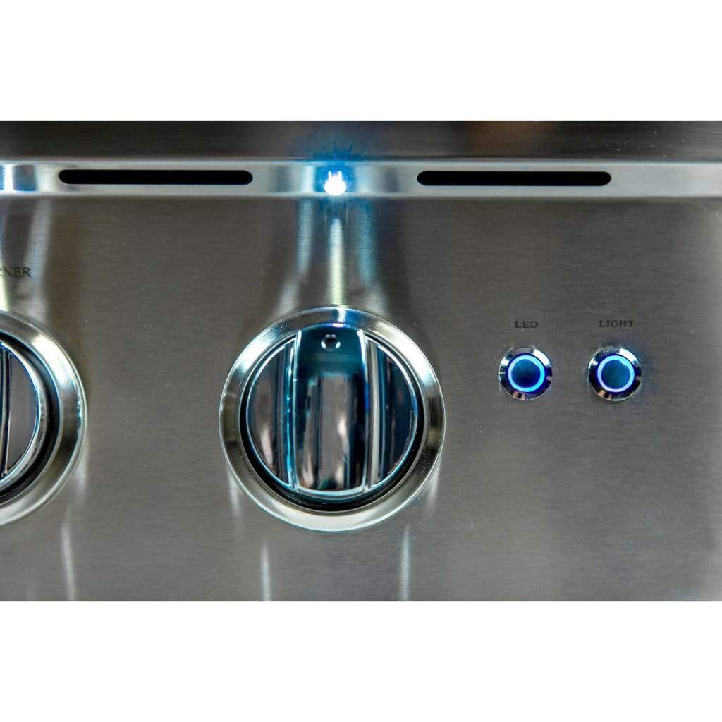 Sole Gourmet 32" TR Series 4-Burner Built-In Grill with LED Control Lighting & Rotisserie