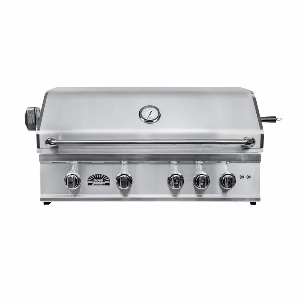 Sole Gourmet 38" TR Series 5-Burner Built-In Grill with LED Control Lighting & Rotisserie