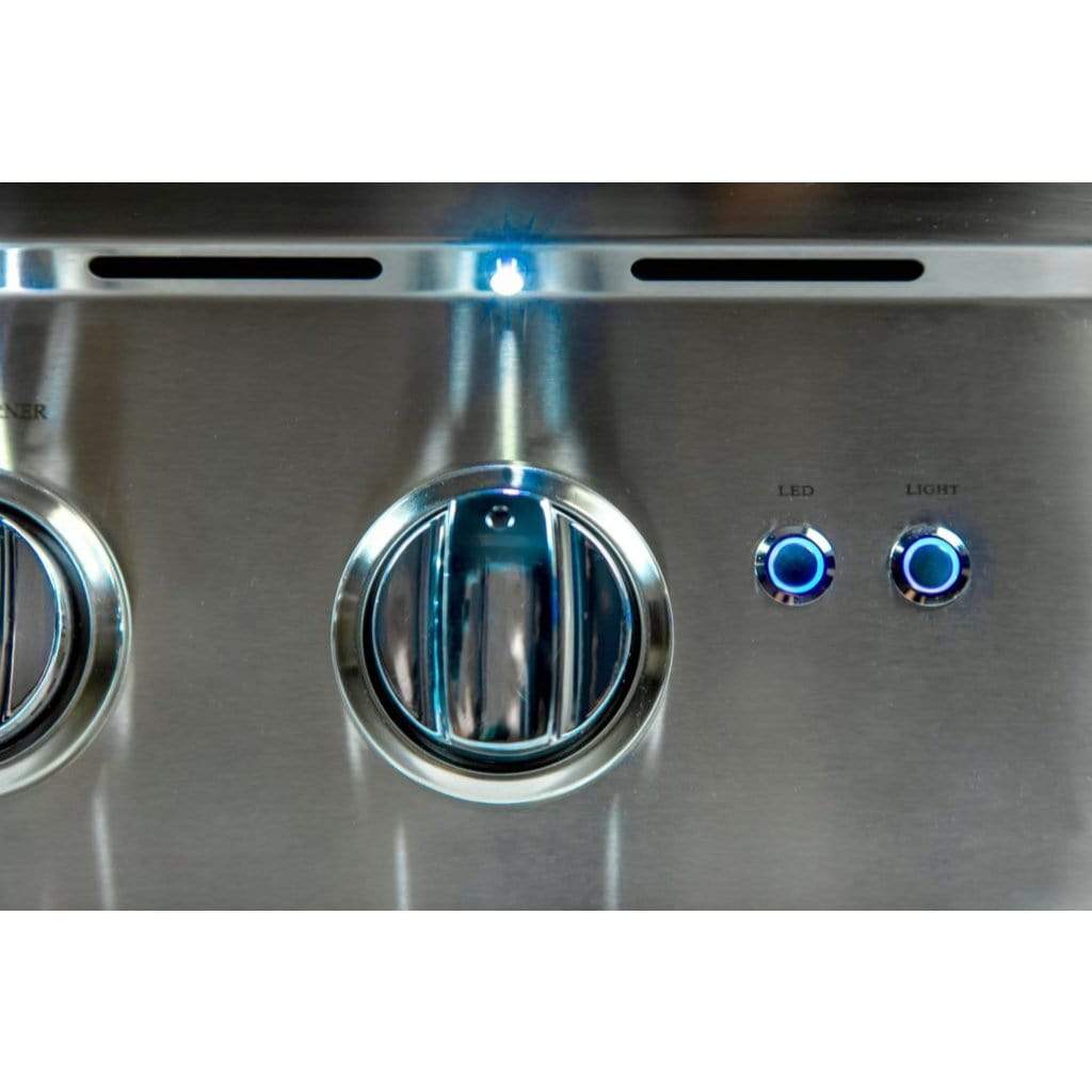 Sole Gourmet 42″ Luxury Series 5-Burner Built-In Grill with LED Control Lighting & Rotisserie