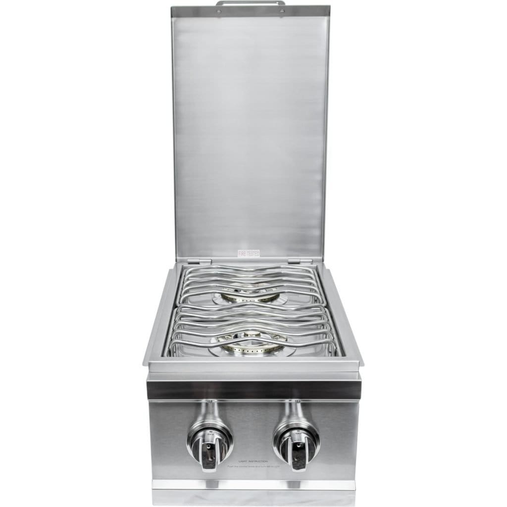 Sole Gourmet Built-In Natural Gas Double Side Burner with Lights