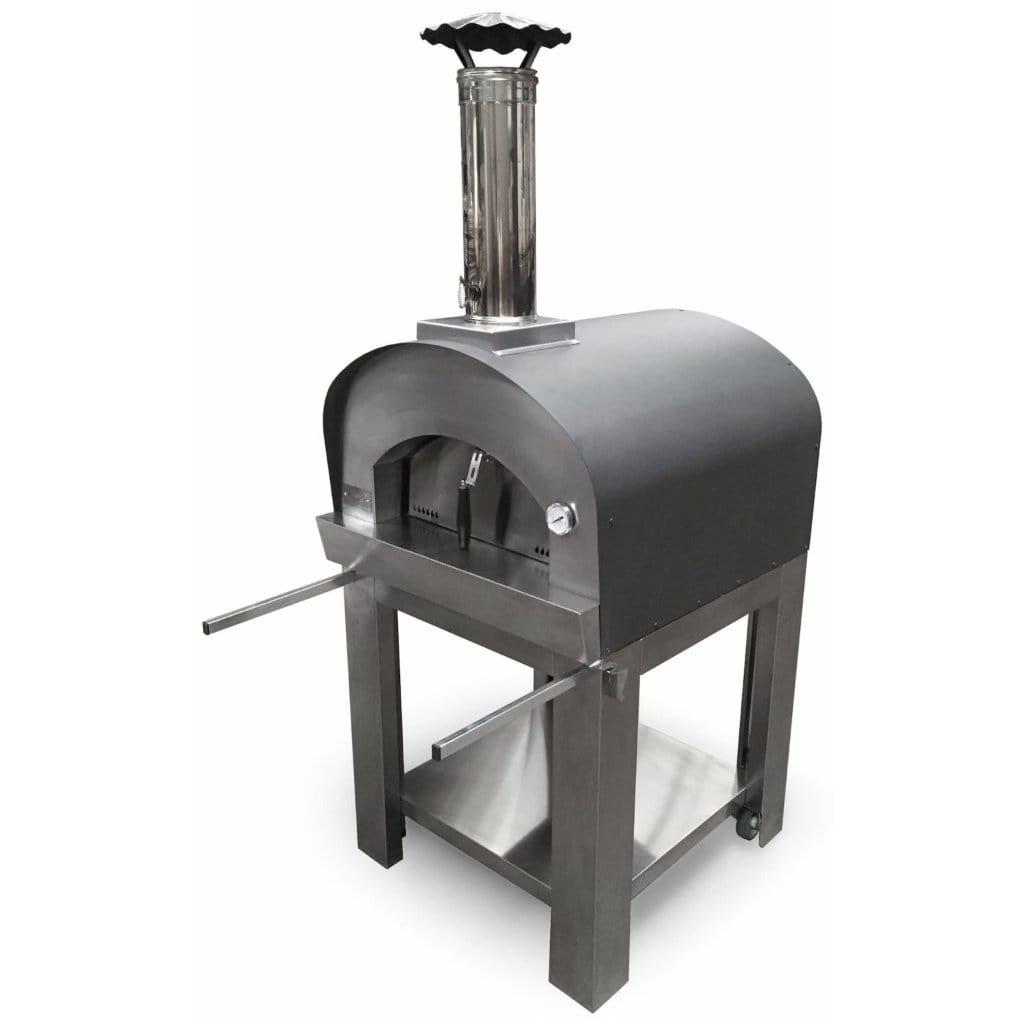 Sole Gourmet Italia 24" x 24" Wood-Fired Pizza Oven and Cart Package