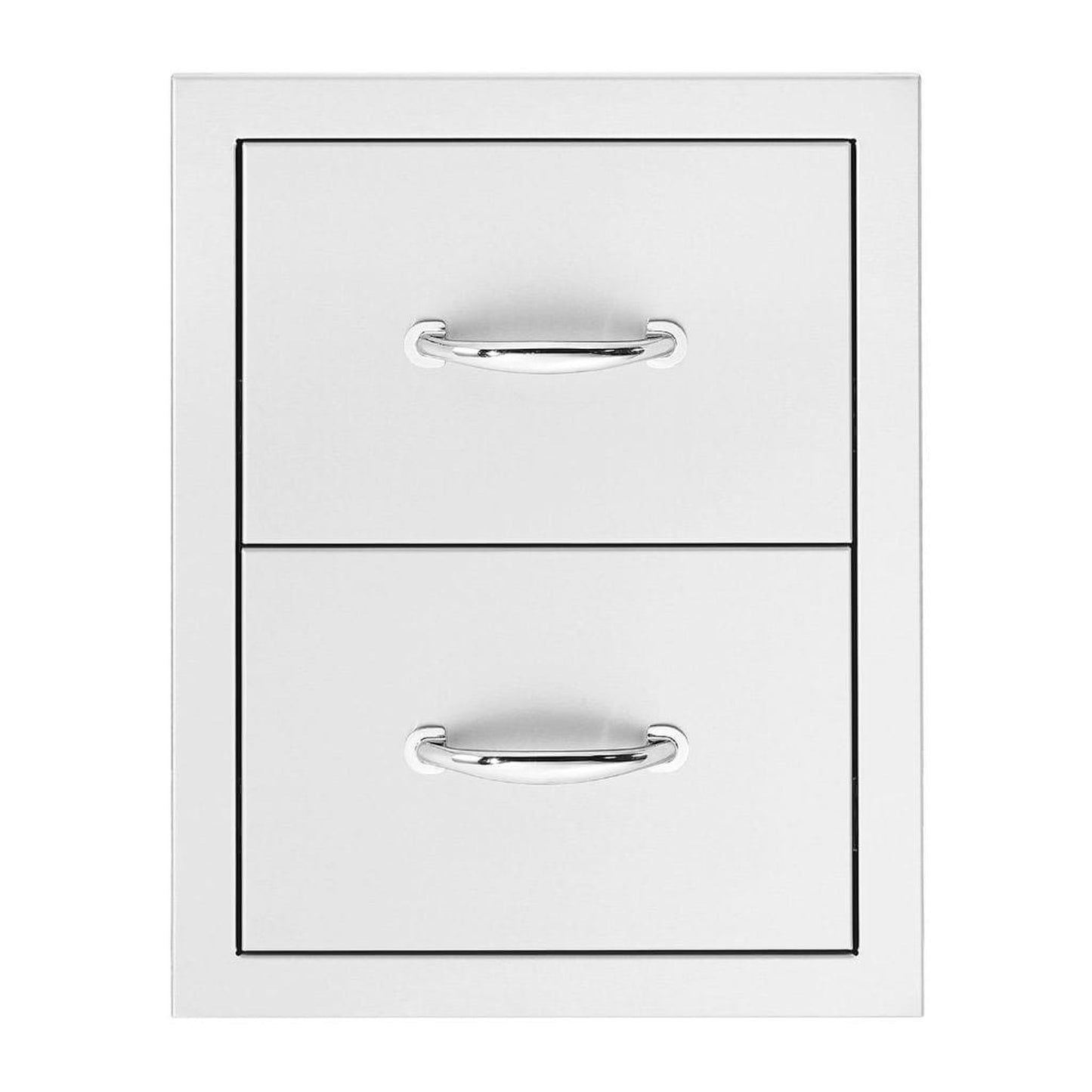 Summerset 17" Stainless Steel Double Drawer with Masonry Frame Return