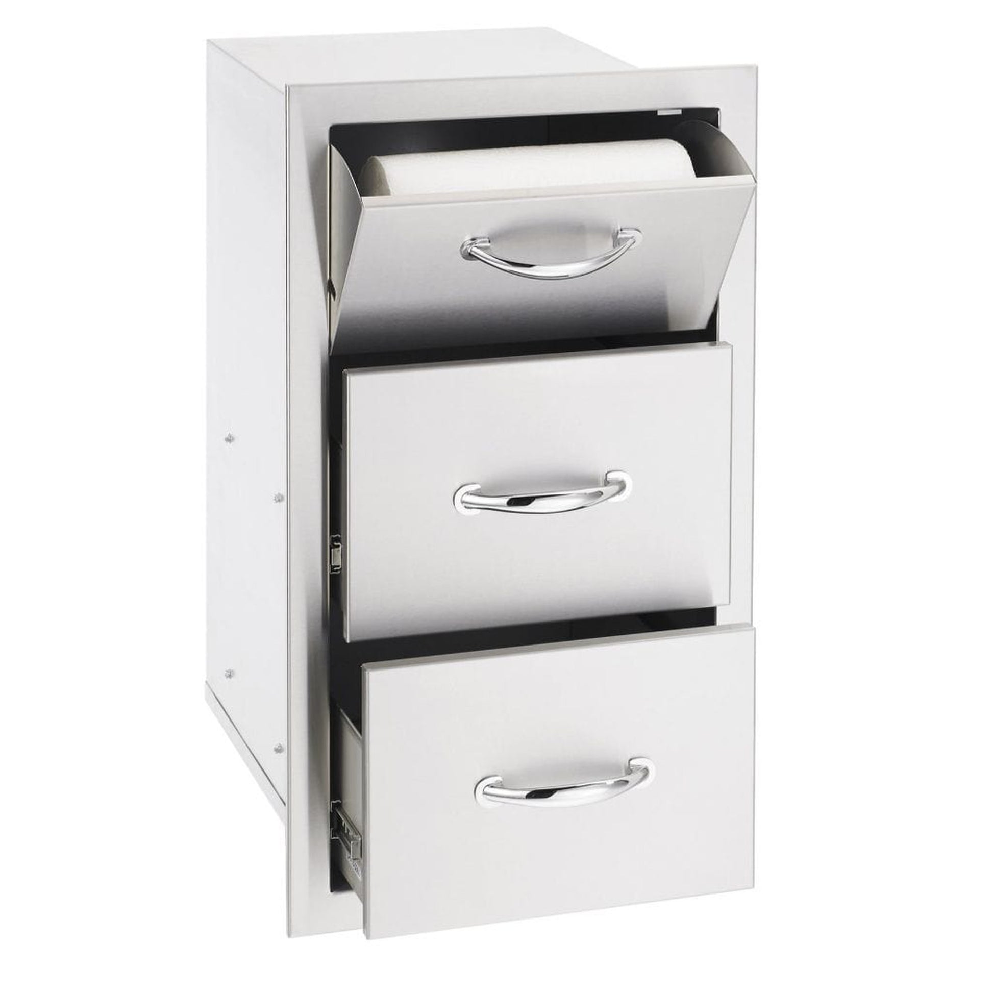 Summerset 17" Stainless Steel Vertical 2-Drawer & Paper Towel Holder Combo