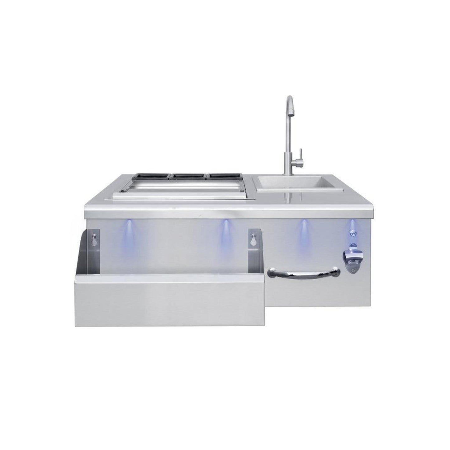 Summerset 30" Stainless Steel Built-In Beverage Center & Prep Station with LED Illumination