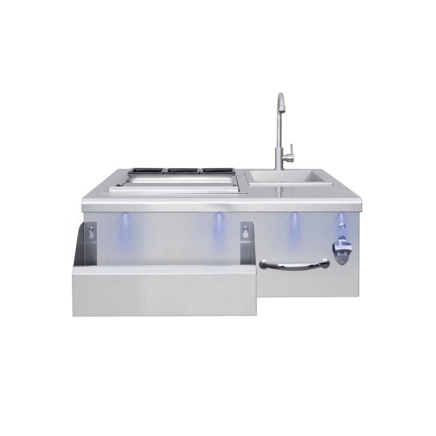 Summerset 30" Stainless Steel Built-In Beverage Center & Prep Station with LED Illumination