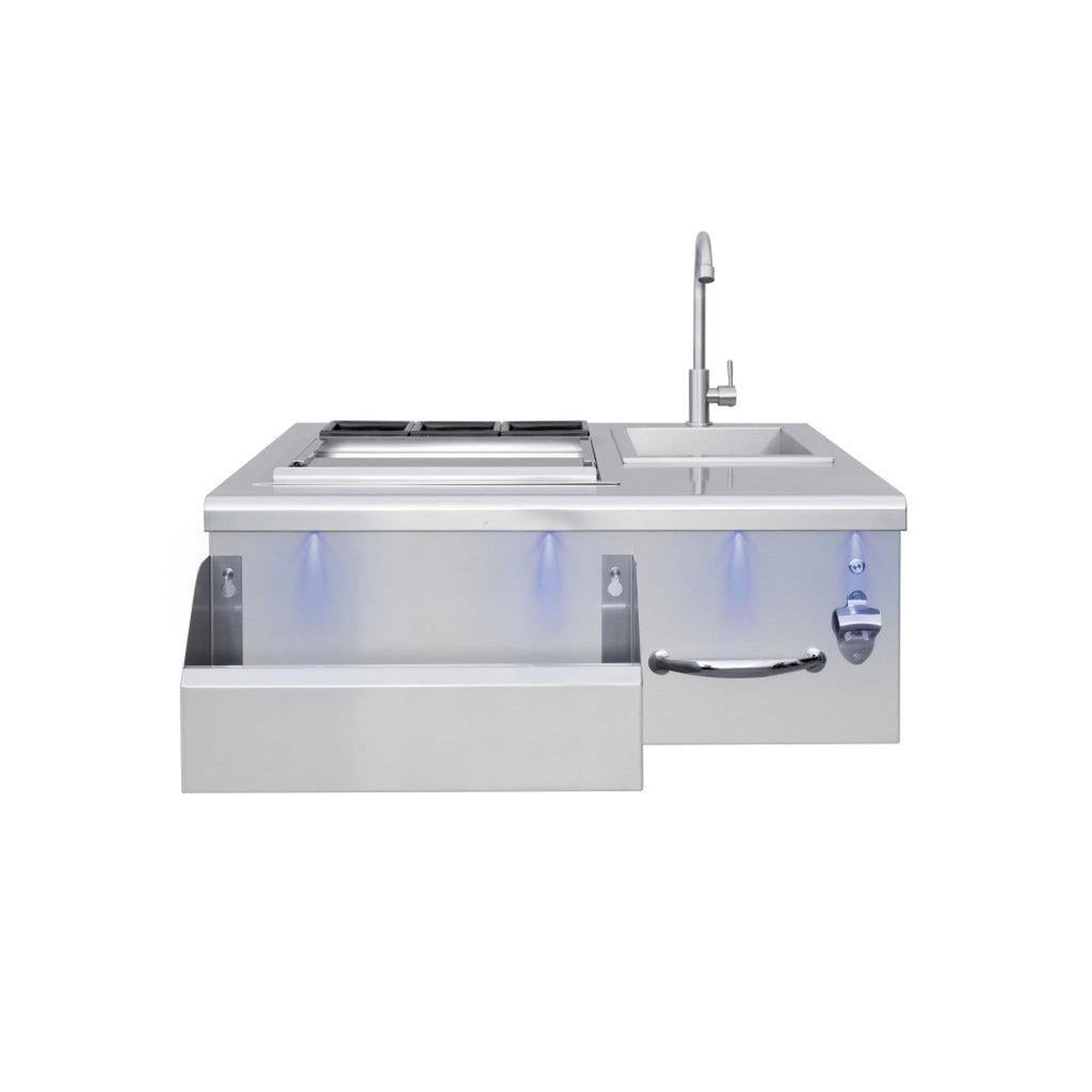 Summerset 30" Stainless Steel Built-In Beverage Center & Prep Station with LED Illumination