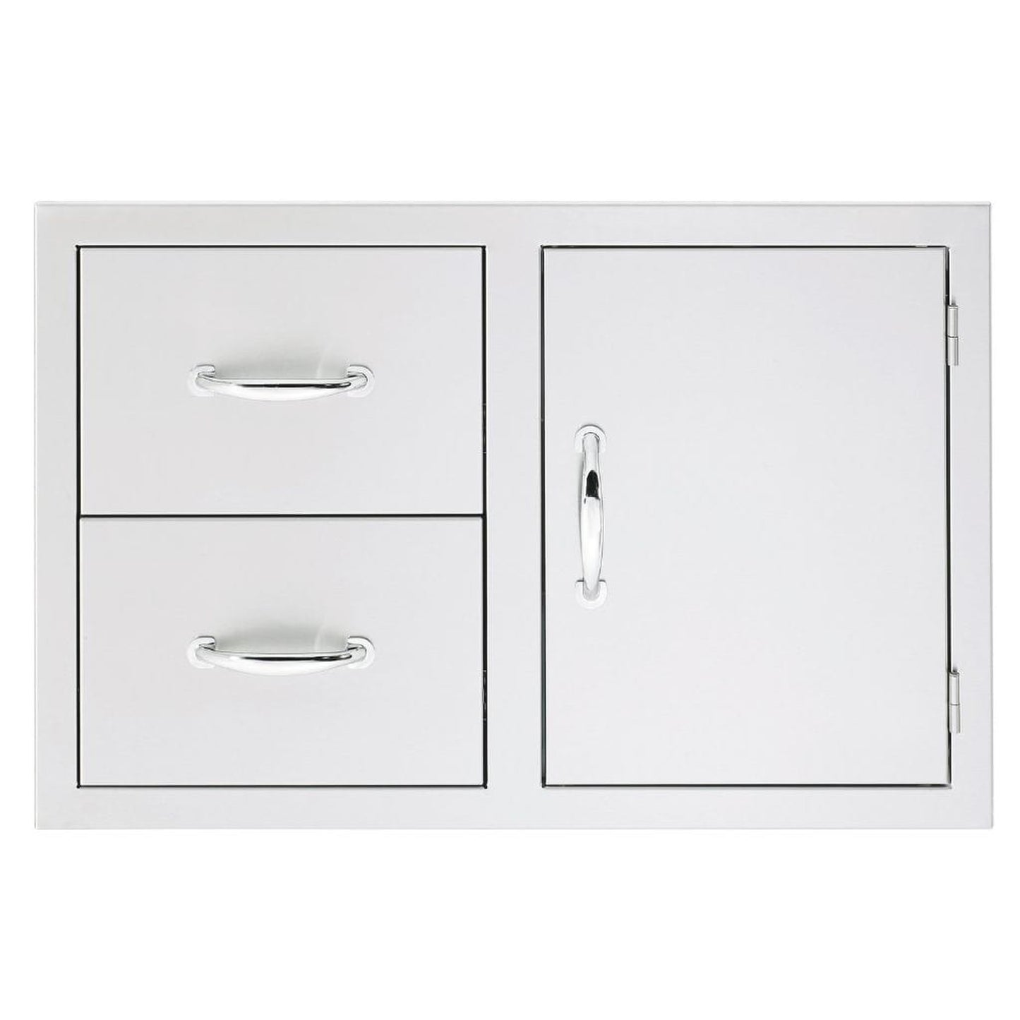 Summerset 33" Stainless Steel 2-Drawer & Access Door Combo with Masonry Frame Return