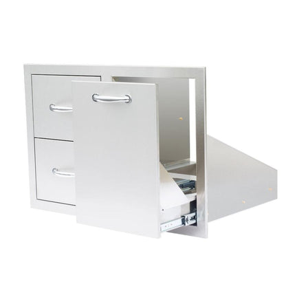 Summerset 33" Stainless Steel Double Drawer & Vented Propane Tank Pullout Drawer Combo
