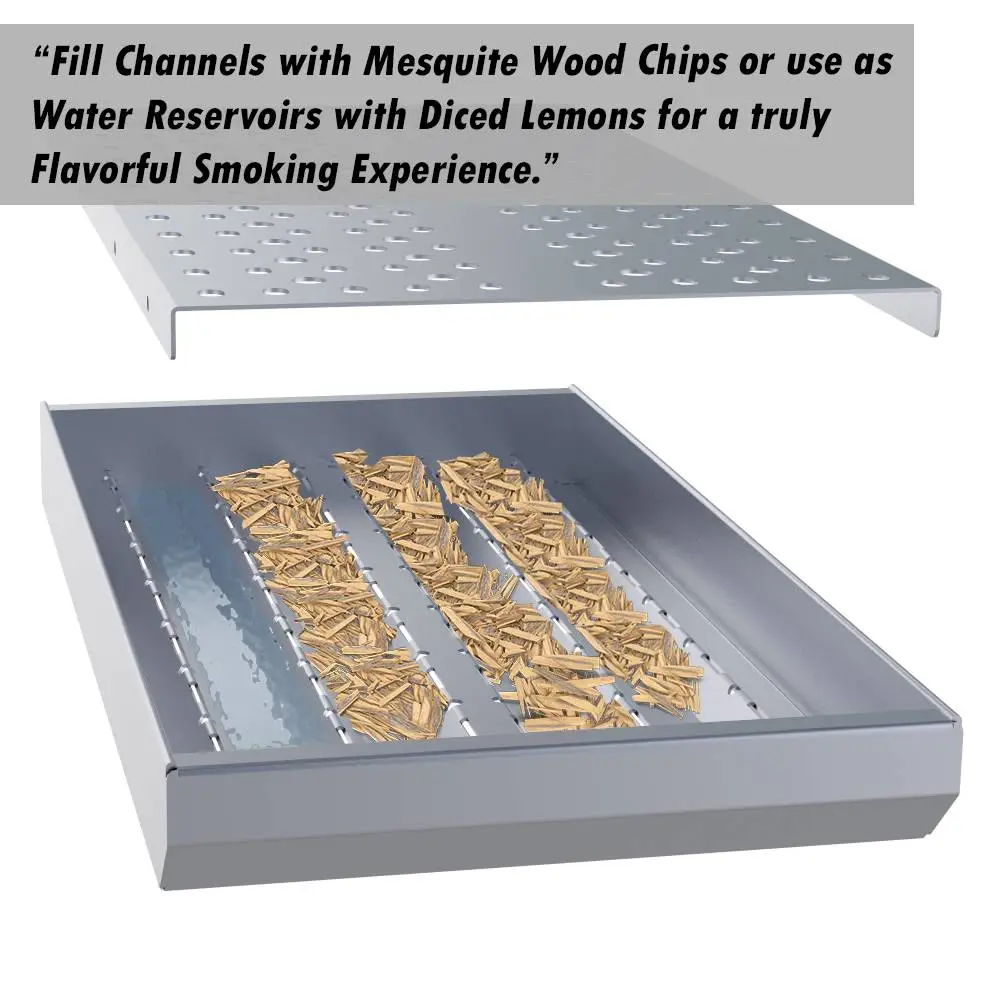 Sunstone 10" Stainless Steel 3-in-1 Charcoal Wood Burning & Smoking Tray