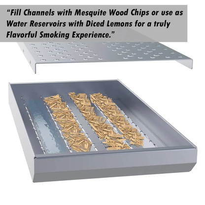 Sunstone 10" Stainless Steel 3-in-1 Charcoal Wood Burning & Smoking Tray