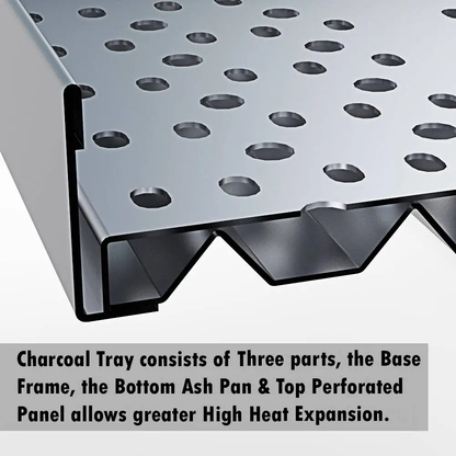 Sunstone 10" Stainless Steel 3-in-1 Charcoal Wood Burning & Smoking Tray
