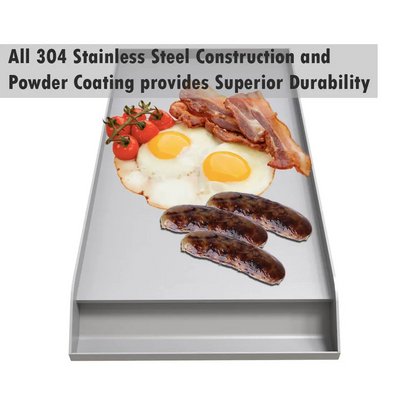 Sunstone 10" Wide Stainless Steel Griddle with Oil Reservoir