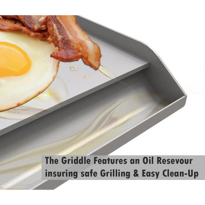 Sunstone 10" Wide Stainless Steel Griddle with Oil Reservoir