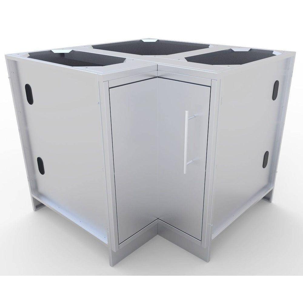 Sunstone 12" x 12" Stainless Steel Corner Cabinet with Swivel Shelves