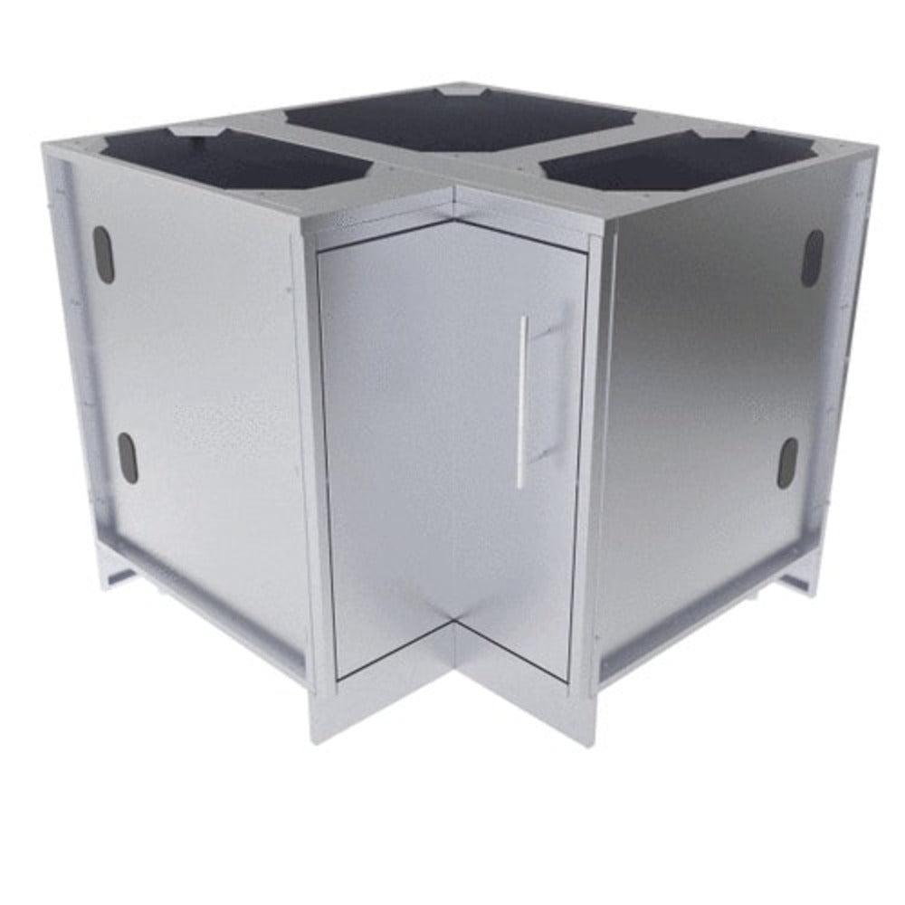 Sunstone 12" x 12" Stainless Steel Corner Cabinet with Swivel Shelves