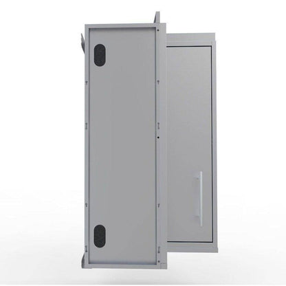 Sunstone 12" x 12" Stainless Steel Full Height 360 Swivel Door Corner Cabinet w/Three Shelves