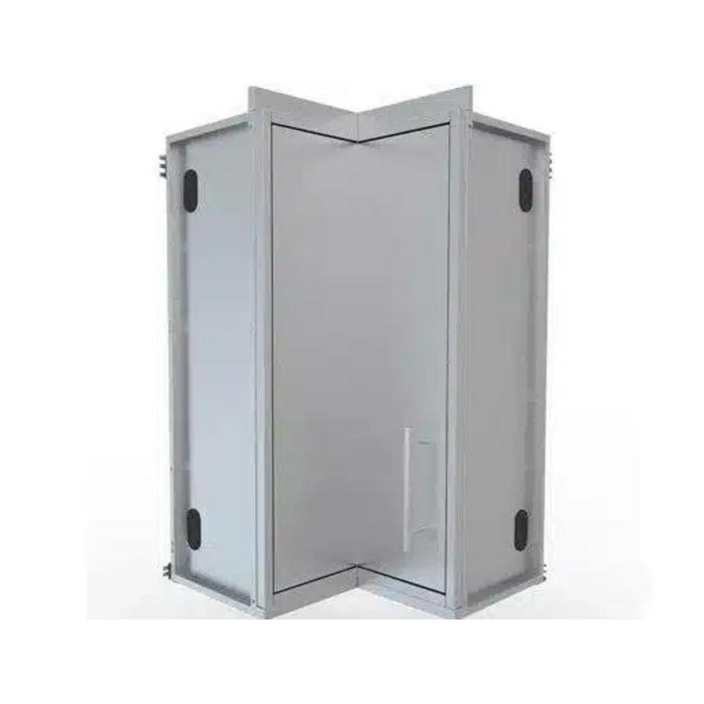 Sunstone 12" x 12" Stainless Steel Full Height 360 Swivel Door Corner Cabinet w/Three Shelves
