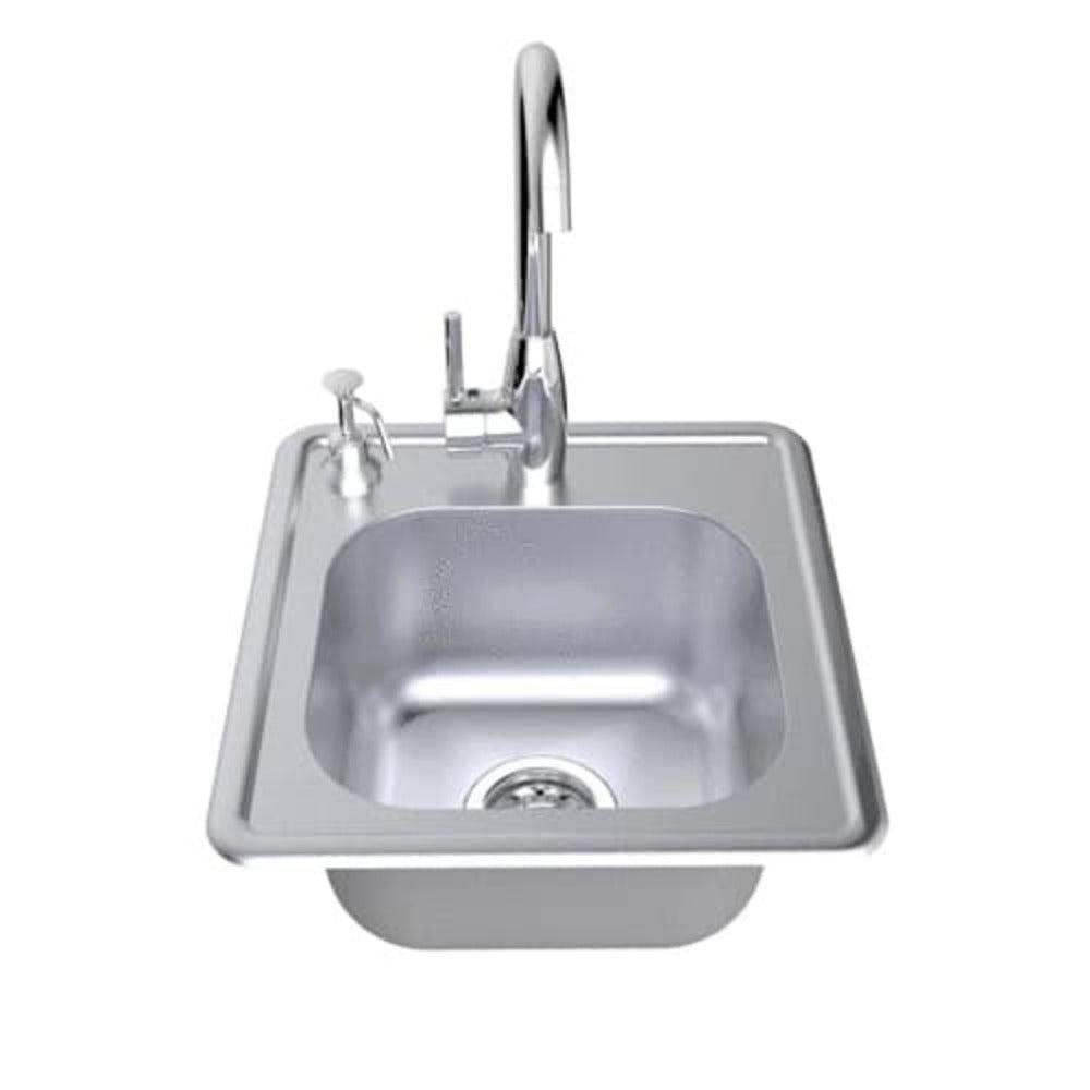 Sunstone 17" Stainless Steel Drop in Single Sink with Hot & Cold Water Faucet