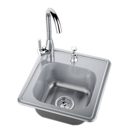 Sunstone 17" Stainless Steel Drop in Single Sink with Hot & Cold Water Faucet