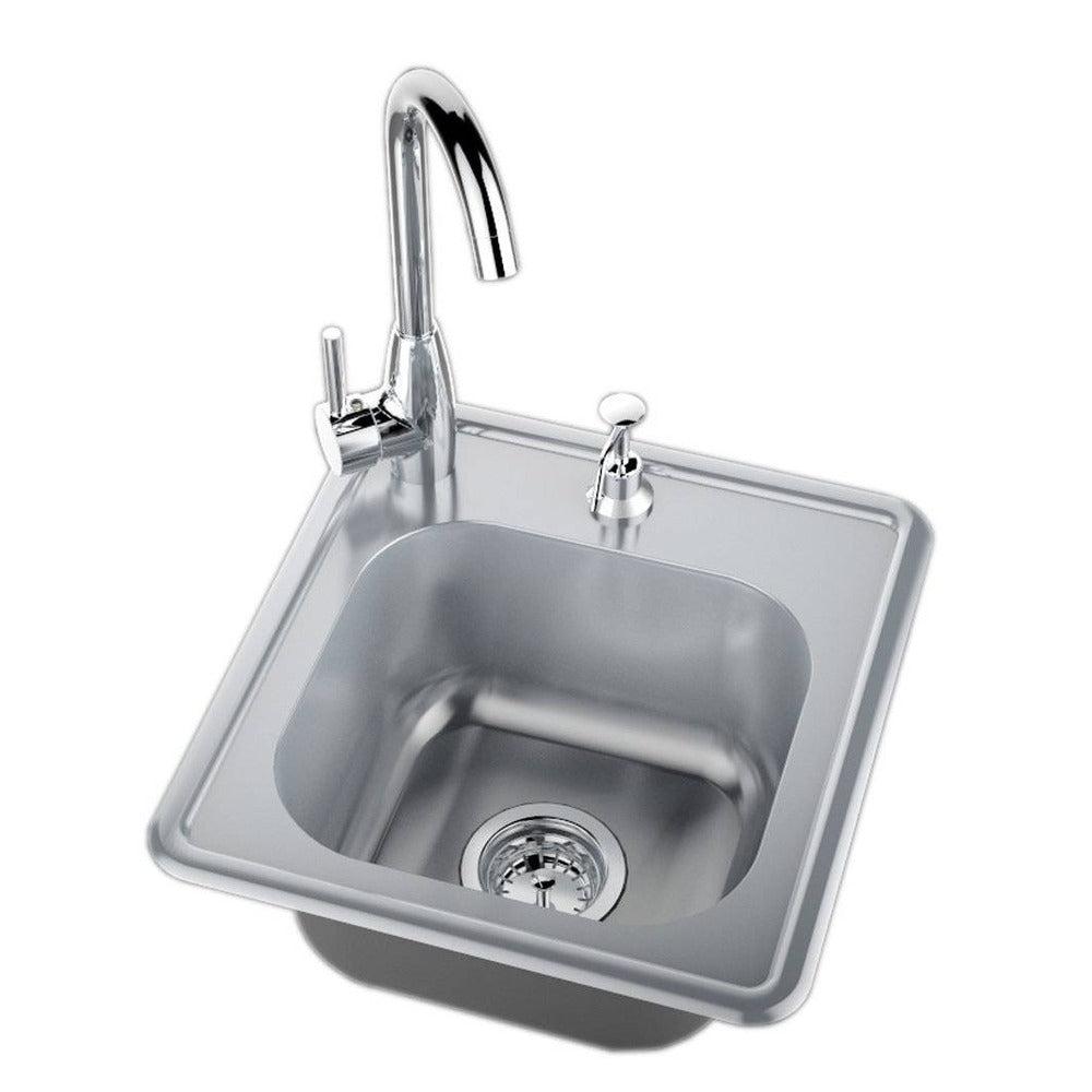 Sunstone 17" Stainless Steel Drop in Single Sink with Hot & Cold Water Faucet