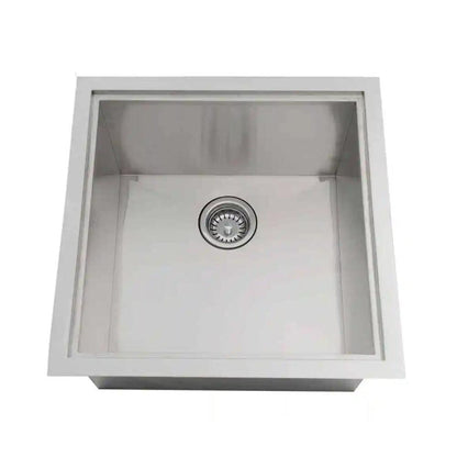 Sunstone 20" x 12" Stainless Steel Single Basin Sink with Cover