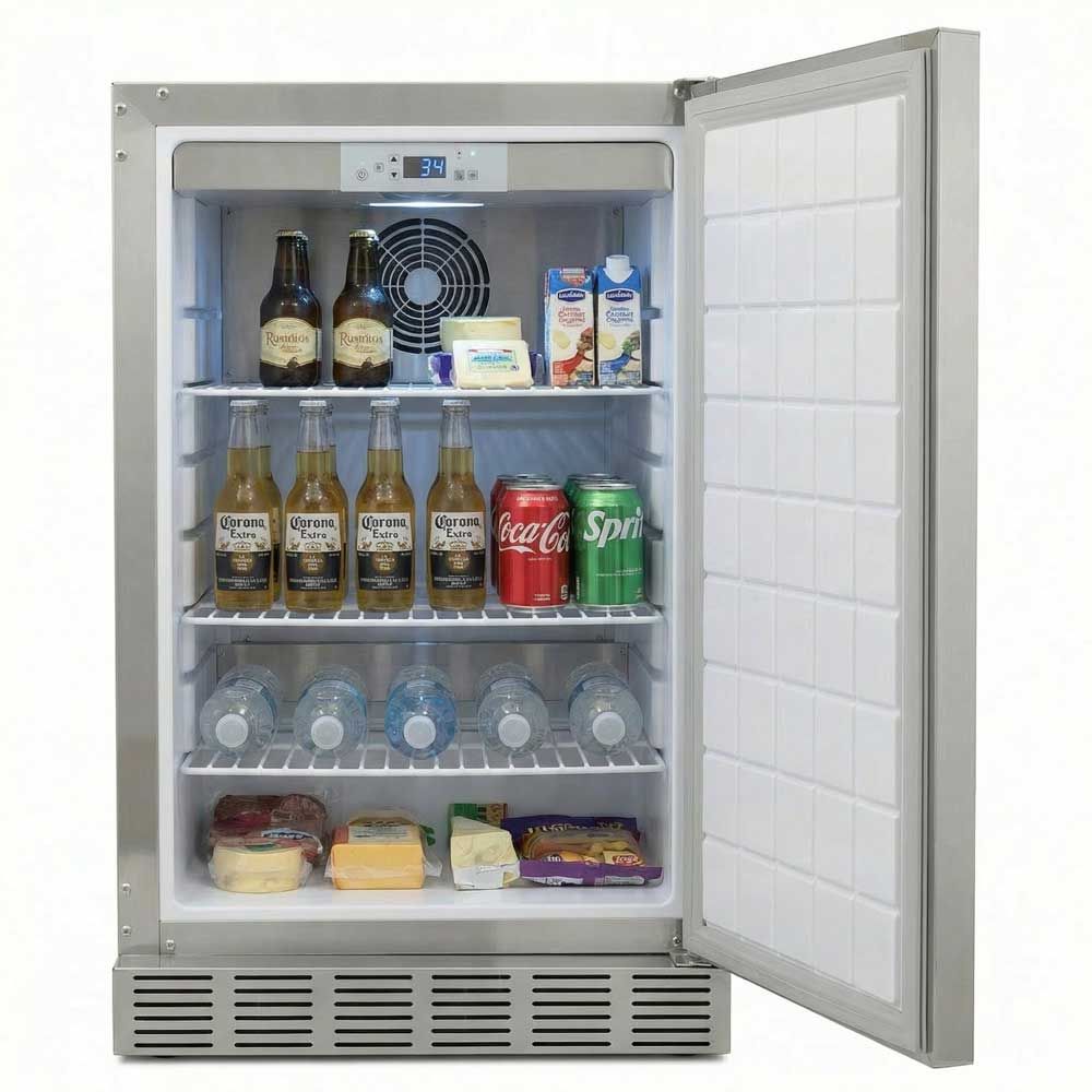 Sunstone 21" 4.1 Cu. Ft. Stainless Steel Outdoor Rated Premium Compact Refrigerator