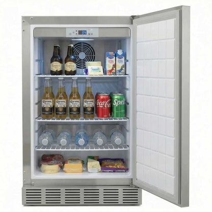 Sunstone 21" 4.1 Cu. Ft. Stainless Steel Outdoor Rated Premium Compact Refrigerator