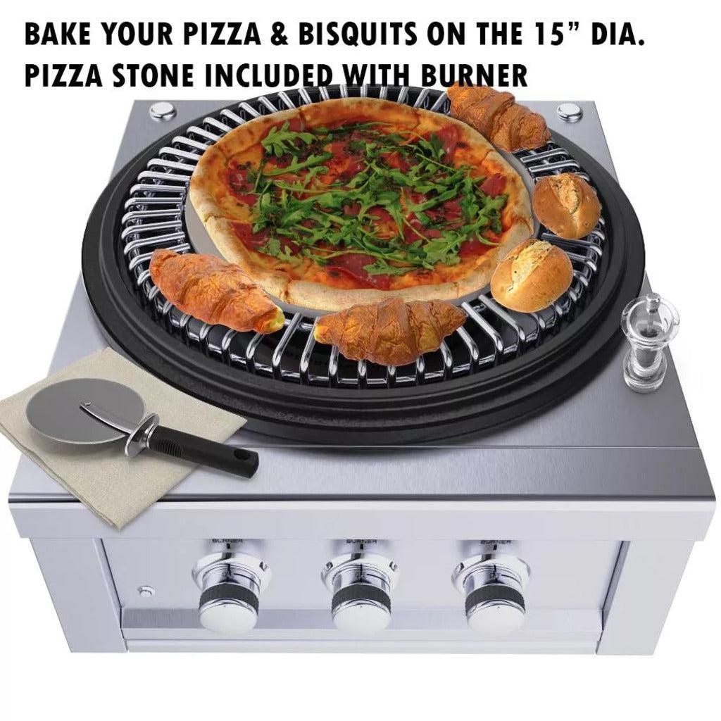 Sunstone 24" Stainless Steel Power Cirque Natural Gas Burner - Complete Package