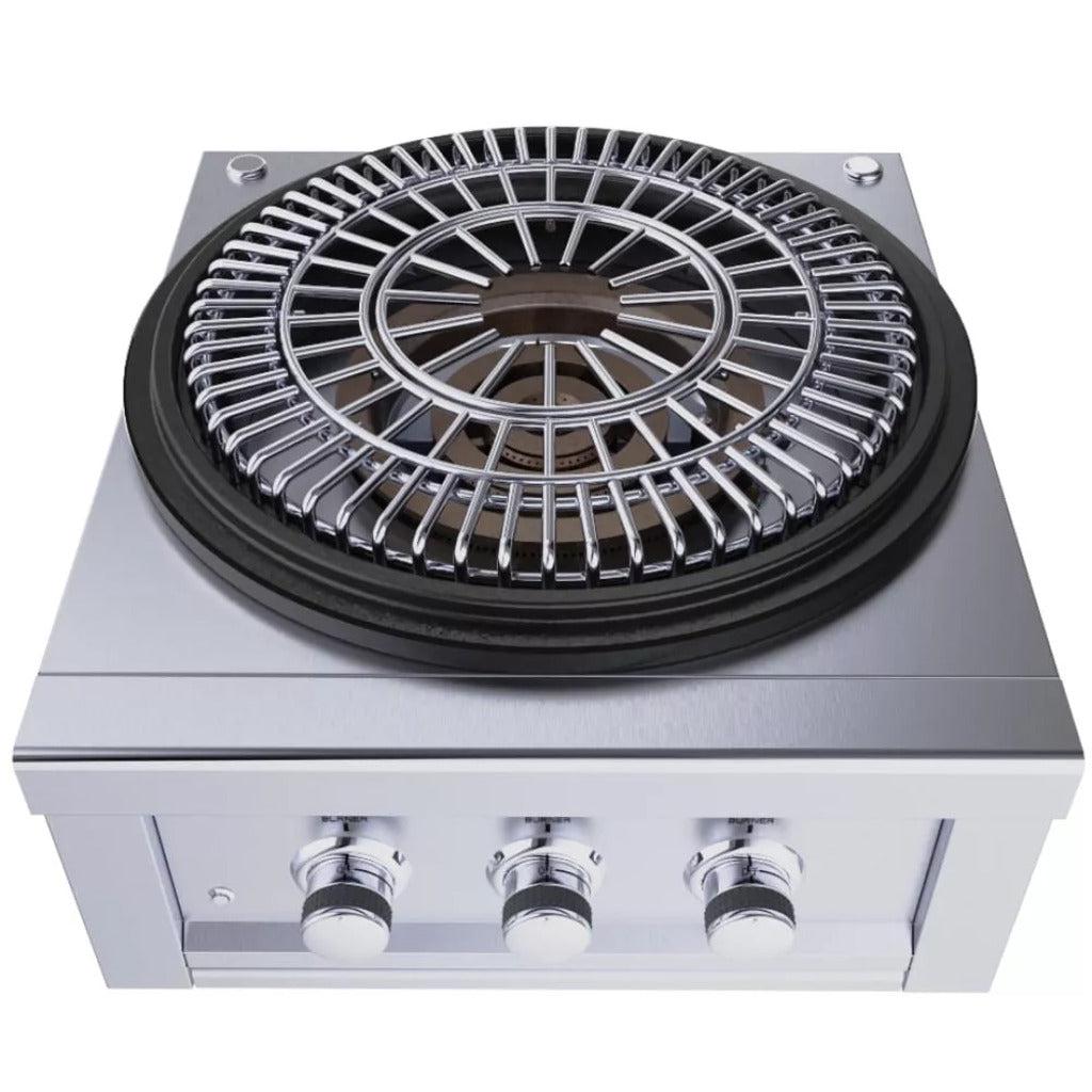 Sunstone 24" Stainless Steel Power Cirque Natural Gas Burner with Flat-Top Griller