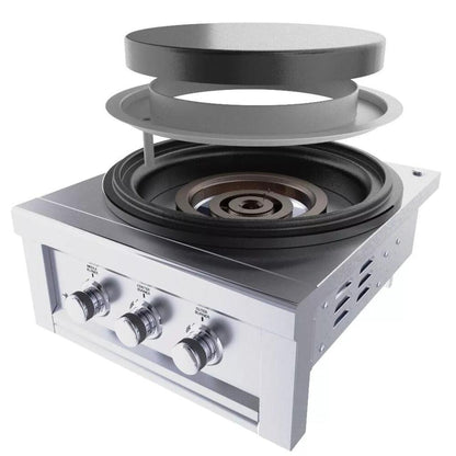 Sunstone 24" Stainless Steel Power Cirque Propane Burner with Solid Steel Griddle