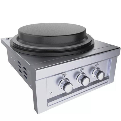 Sunstone 24" Stainless Steel Power Cirque Propane Burner with Solid Steel Griddle