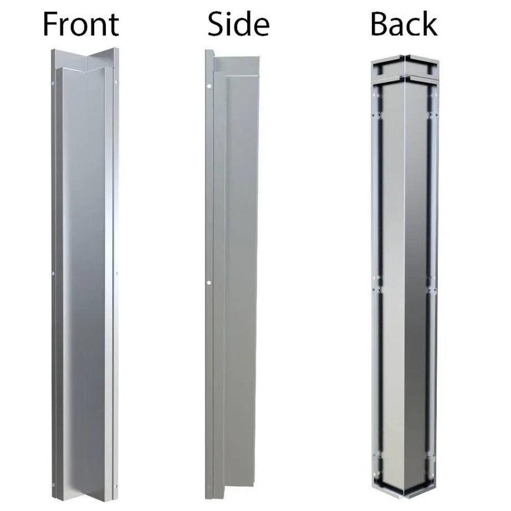 Sunstone 3" x 3" 90 Degree Stainless Steel Corner Spacer Panel for Full Height Wall Cabinet Front