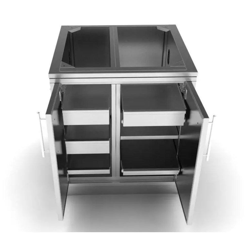 Sunstone 30" Stainless Steel Weather Sealed Dry Storage Pantry with Multi-Drawers and Shelves