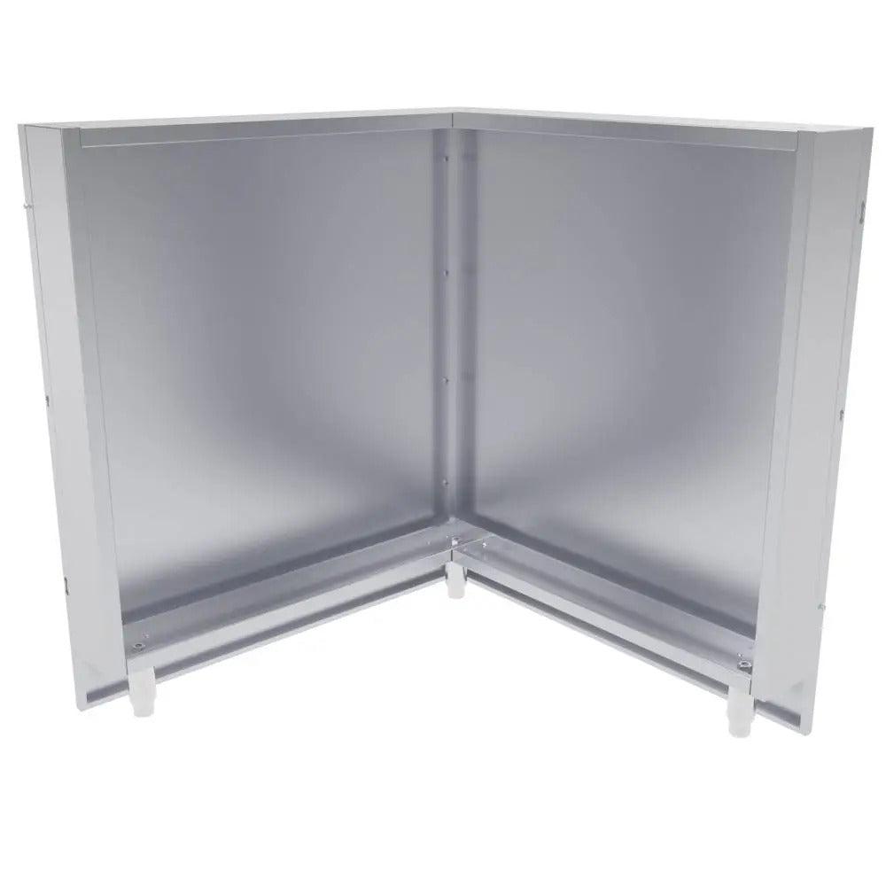 Sunstone 31" x 31" 90 Degree Stainless Steel Back Panel Corner Cabinet Package