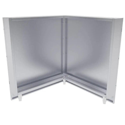 Sunstone 31" x 31" 90 Degree Stainless Steel Back Panel Corner Cabinet Package