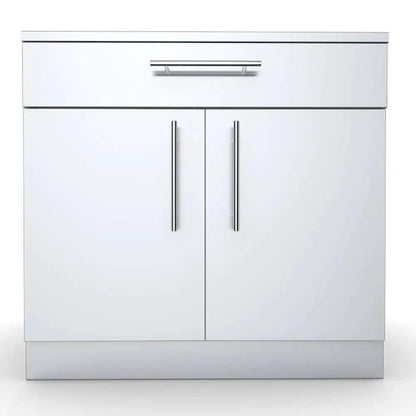Sunstone 36" Stainless Steel Double Door Base Cabinet w/Shelf & Reversible Top Drawer