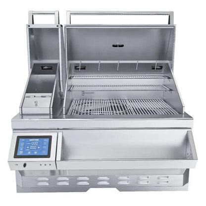 Sunstone 40" Stainless Steel Built-In Electric Pellet Grill with Cold Smoker