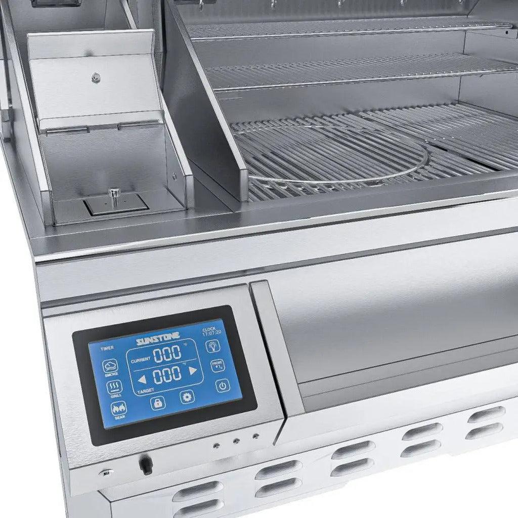 Sunstone 40" Stainless Steel Built-In Electric Pellet Grill with Cold Smoker
