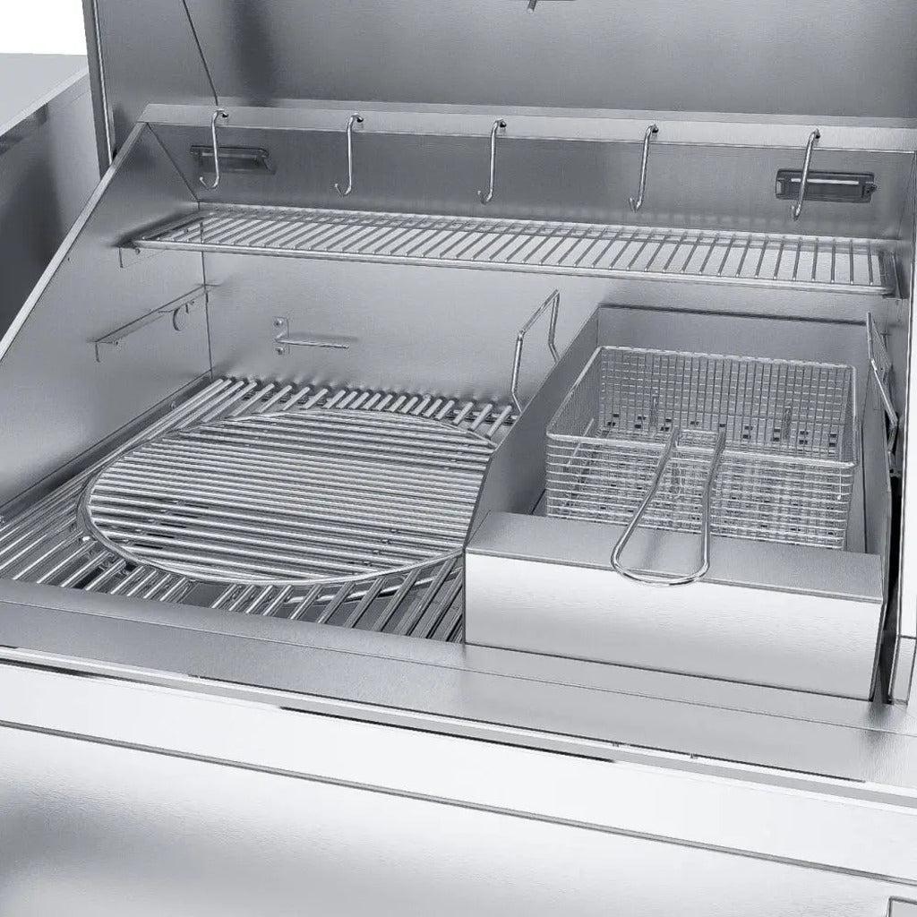 Sunstone 40" Stainless Steel Built-In Electric Pellet Grill with Cold Smoker