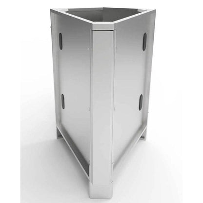 Sunstone 45 Degree Stainless Steel Corner Cabinet with Utility Access