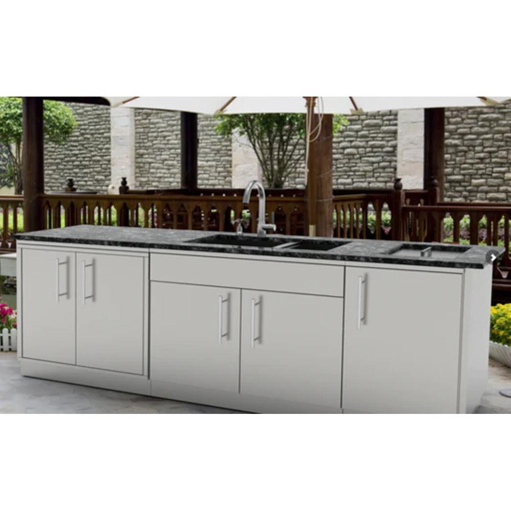Sunstone 7ft Stainless Steel Island Cabinet Package