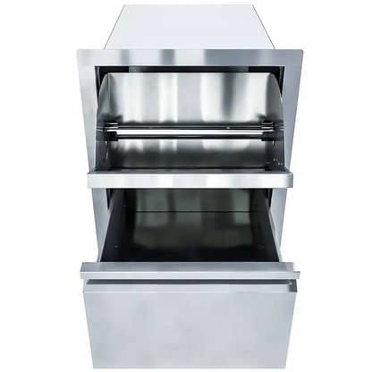 Sunstone Aruba Series 16" Stainless Steel Paper Towel Holder and Drawer Combo