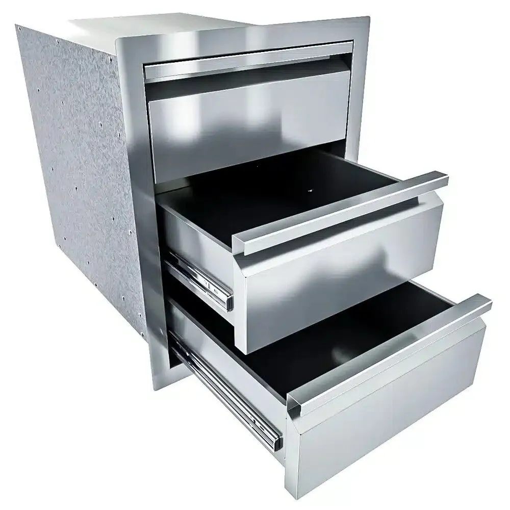 Sunstone Aruba Series 16" Stainless Steel Triple Drawer