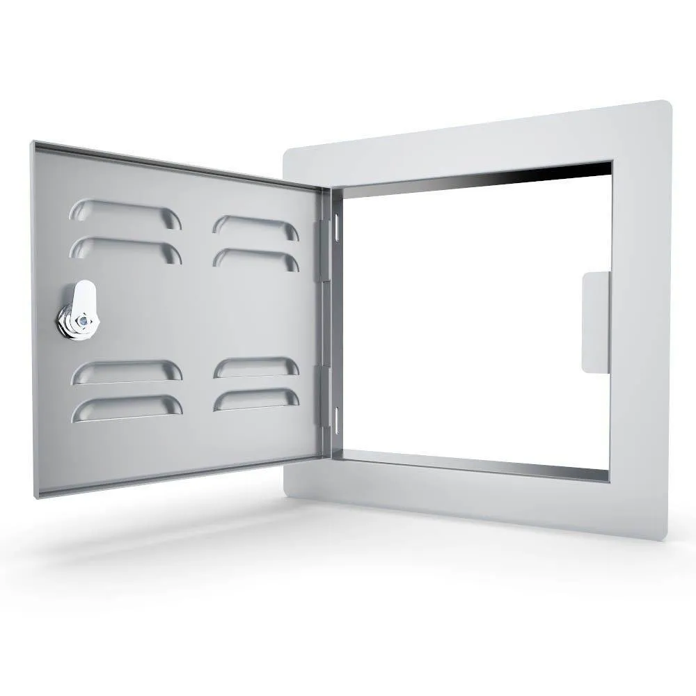 Sunstone Classic Series 12" x 12" Stainless Steel Left Swing Vented Door