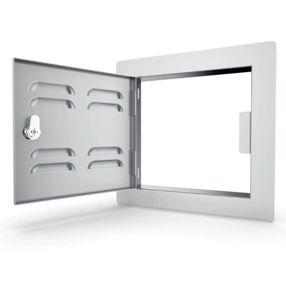 Sunstone Classic Series 12" x 12" Stainless Steel Left Swing Vented Door