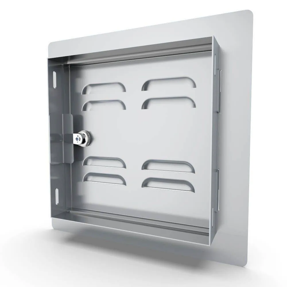 Sunstone Classic Series 12" x 12" Stainless Steel Left Swing Vented Door
