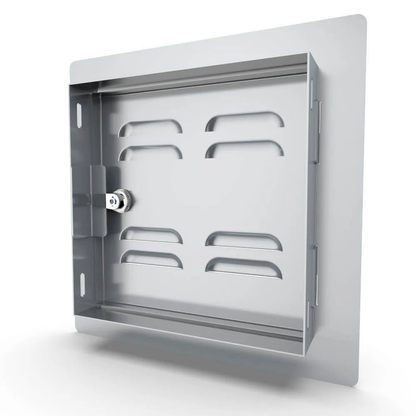 Sunstone Classic Series 12" x 12" Stainless Steel Left Swing Vented Door