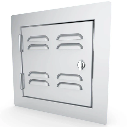 Sunstone Classic Series 12" x 12" Stainless Steel Left Swing Vented Door