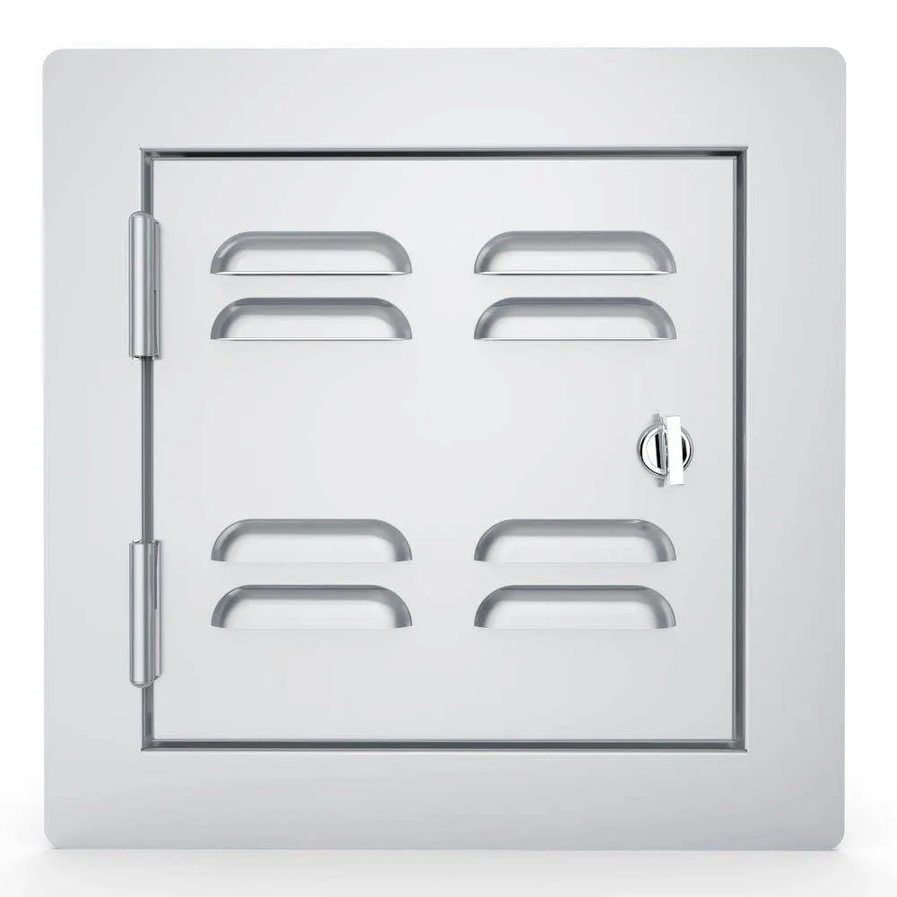 Sunstone Classic Series 12" x 12" Stainless Steel Left Swing Vented Door