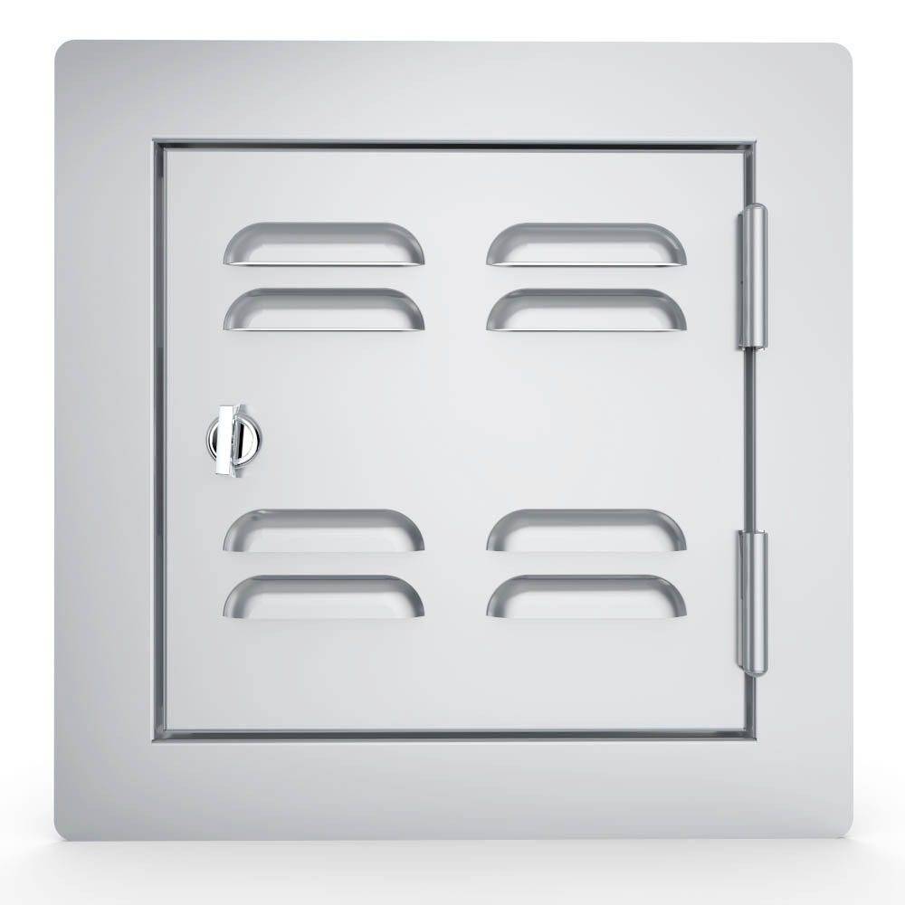 Sunstone Classic Series 12" x 12" Stainless Steel Right Swing Vented Door